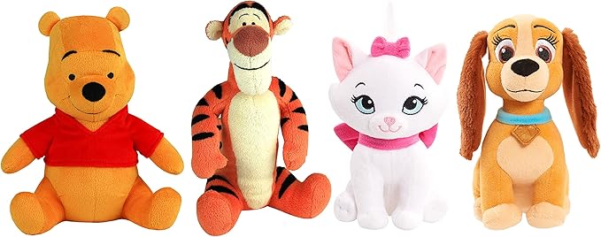 Disney Classics Bean 6.5-inch Small Plush Stuffed Animal, Marie, Cat, The Aristocats Plush, Kids Toys for Ages 2 Up by Just Play