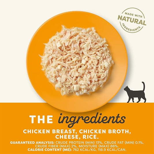 Applaws Wet Cat Food, 24 Count, Limited Ingredient Canned Wet Cat Food, Chicken Breast with Cheese in Broth, 5.5oz Cans
