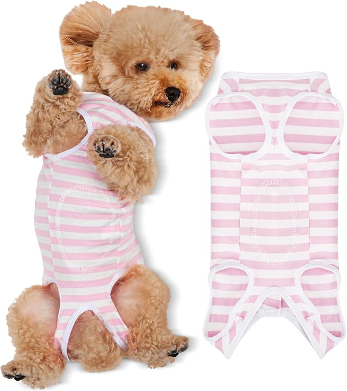 Comprehensive Post Surgery Dog Recovery Suit Ensuring Ultimate Comfort Unrestricted Mobility: Premium Cotton Protective Wound Care Shirt for Puppies, Cats, and Small Pets Rose Red 2XL