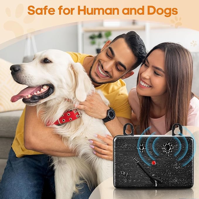 Anti Barking Device, 50FT Dog Barking Control Devices with 3 Adjustable Modes, Ultrasonic Dog Bark Deterrent Devices for Indoor & Outdoor, Dog Barking Silencer Bark Box