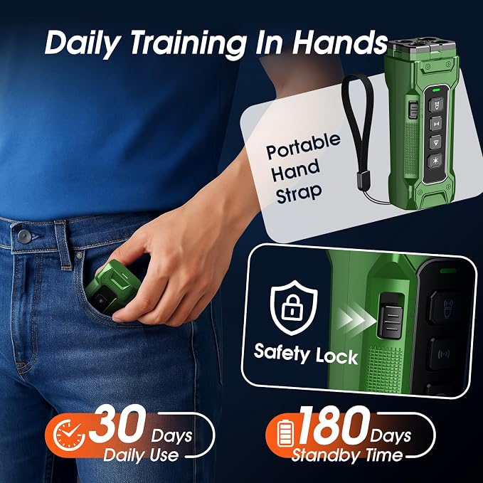 Dog Bark Deterrent Devices, Anti Barking Device 3X Ultrasonic Bark Control Device 50ft Range, Rechargeable & Safe Dog Training Tool for Quiet Walks and Peaceful Homes | Rechargeable, Anti Barking Control, Safe Training Tool, Quiet Walks, Indoor & Outdo...