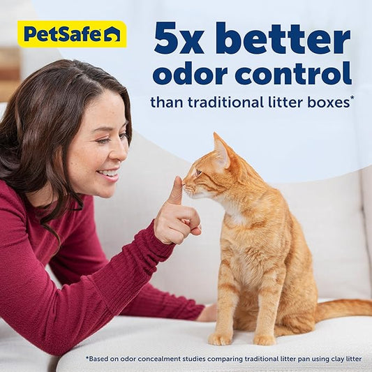 PetSafe ScoopFree Disposable Crystal Cat Litter Tray - Easy Cleaning Box - Refill Tray for Automatic Litter Box - Lavender Scent - 4.3 lb Bags - 6 Pack