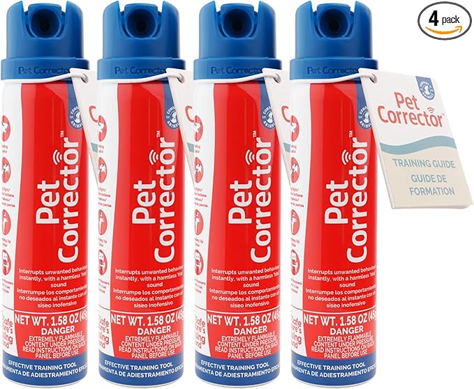 Pet Corrector Dog Trainer 50 ml. 4-Pack - Stops Barking, Jumping Up, Place Avoidance, Food Stealing, Dog Fights & Attacks. Help stop unwanted dog behaviour. Easy to use, safe, humane, and effective