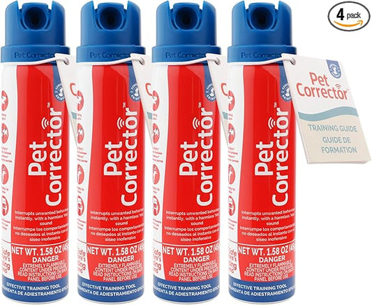 Pet Corrector Dog Trainer 50 ml. 4-Pack - Stops Barking, Jumping Up, Place Avoidance, Food Stealing, Dog Fights & Attacks. Help stop unwanted dog behaviour. Easy to use, safe, humane, and effective