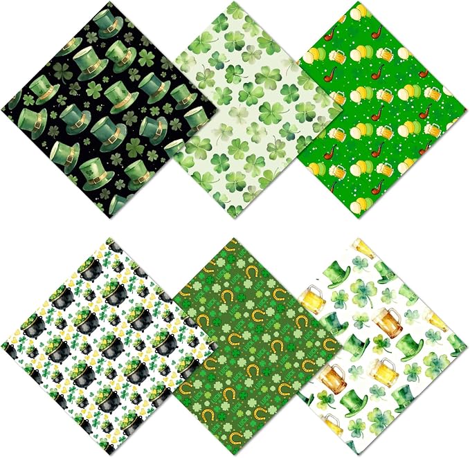 CREATCABIN 6Pcs Glasses Cleaning Cloth Green Microfiber Cleaning Cloths Clover Glasses Cleaner Wipes Soft Microfiber Reusable for Easter Eyeglasses Camera Lens Laptops Screens Phone 6 x 6 Inch