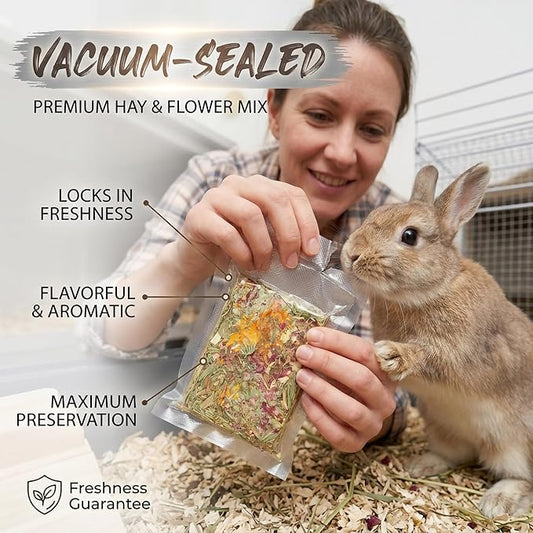 Rabbit Toys 12pcs Bunny Toy Guinea Pig Treats Timothy Hay Chew Toys Chips with Herbal Flowers Hamster Snacks Chinchillas Gerbils for Teeth Apple Sticks Sweet Bamboo