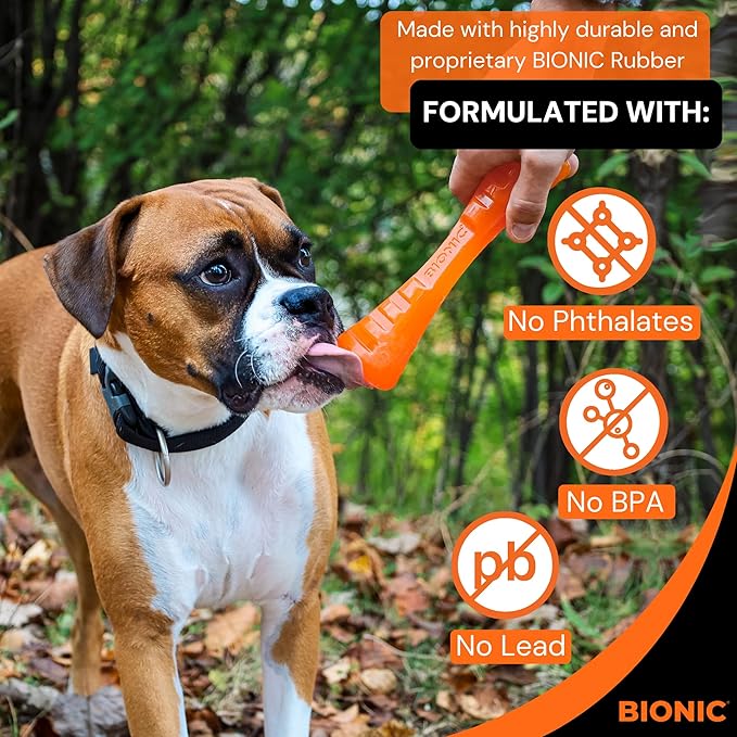 BIONIC Urban Stick Dog Toy, Medium - Interactive Dog Chew Toy That Stands Up to The Toughest Chewers, for Dogs Between 15-35 lbs. (7-15 kg.)