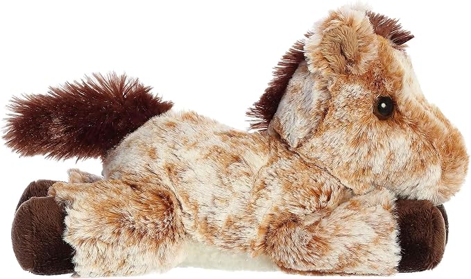Aurora® Adorable Mini Flopsie™ Mocha Horse™ Stuffed Animal - Mini Companions Ready for Playful Adventures - for Kids All Ages, Toddlers, Adults, and Families - Brown 8 Inches