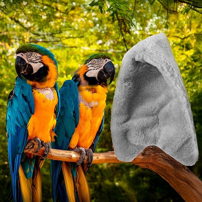 Comfort Corner Fleece Bird Blanket for Cage Cuddle Nest Hanging Warmer Parrot House Cozy Birds Bed Warm Birds Shelter Bed for Cage Hanging Hammock Toy for Greys Parakeet Cockatiel Conure