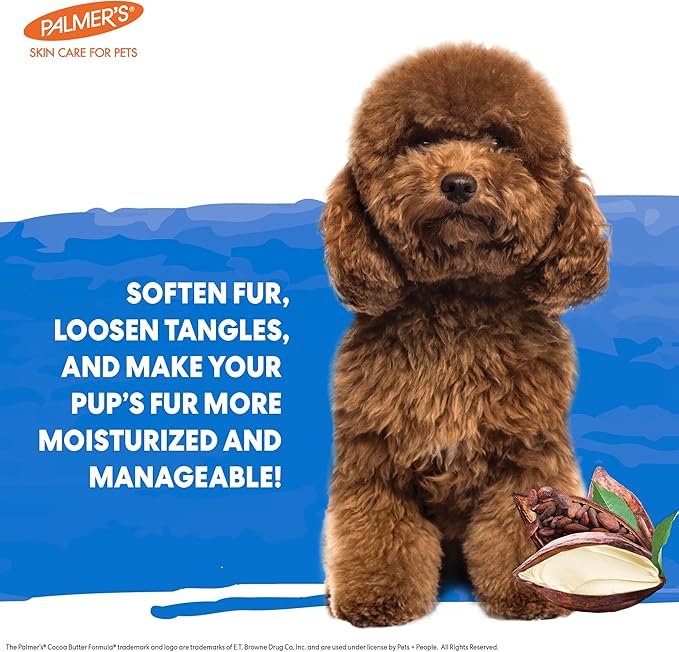 Palmer’s for Pets Detangling and Conditioning Leave-In Spray, Cocoa Butter - No-Rinse Dematting Dog Conditioner Spray with Vitamin E, Tangle and Knot Remover, 8 Fl Oz