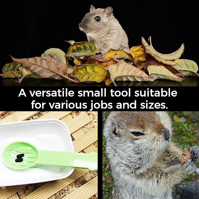 10pcs Hamster Scooter Plastic Garbage Shovel Sieve Hamster Sand Shovel pet Cleaning Tool Small pet Urine Sand Shovel Cleaning Shovel Supplies pet Bath Spoon（mixcolor）
