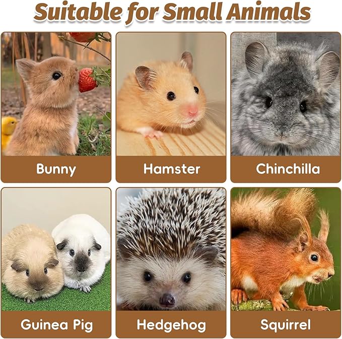 PINVNBY Bunny Tunnel Bed 2-in-1 Removable and Cozy Large Guinea Pig Hideout Tunnel Washable Small Animal Tunnels Tube Toys Guinea Pig Accessories for Rabbit Chinchilla Hedgehog Ferret (Khaki)