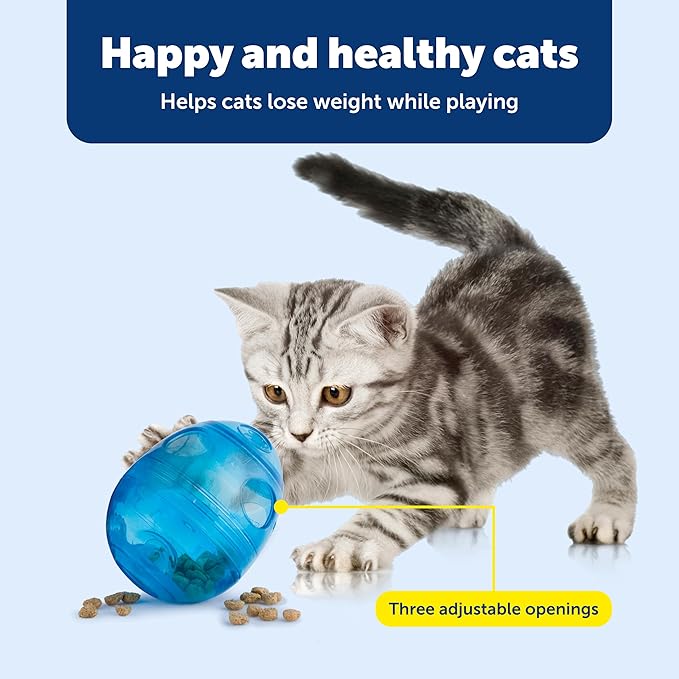 PetSafe FUNKitty Egg Cersizer - Cat Slow Feeder - Interactive Cat Meal Dispensing Toy - Great for Portion Control and Fast Eaters - Improve Digestion - Cat Enrichment and Exercise Toy