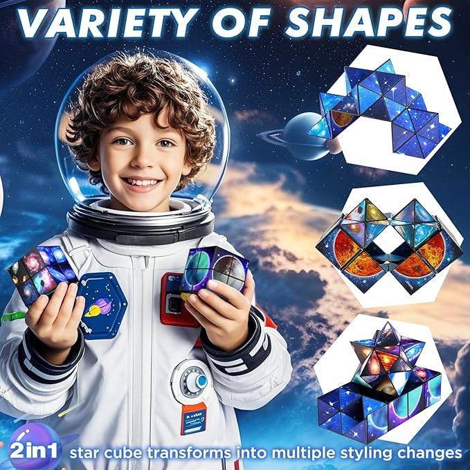 Star Cube Magic Cube Set, 2 in 1 Yoshimoto Cube for Kids and Adults, Toy for Boys and Girls Ages 8-12