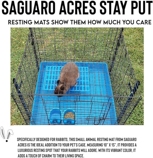 Saguaro Acres Rabbit and Small Animal Cage Resting Mat for Wire Floored Cages (Blue)