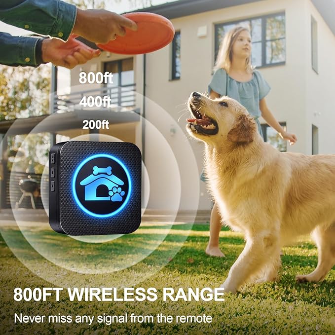 Dog Door Bell (2026 Self-Illuminating Enhanced Touch) for Potty Training, Wireless Dog Doorbells to Go Outside, 1000 Feet Long Range, IP65 Waterproof, 60 Melodies & Adjustable Volume (2 Buttons)