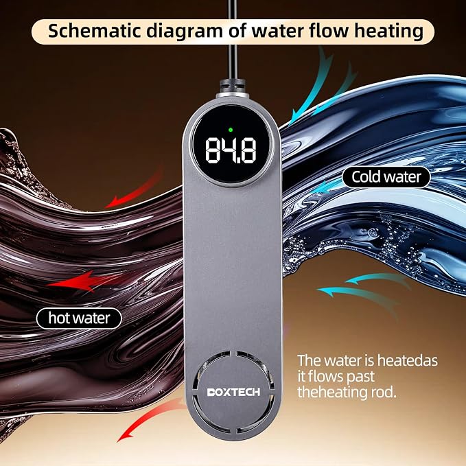 UPETTOOLS Submersible Aquarium Heater with Digital Thermostat, Adjustable Temperature Fish Tank Heater for 10-50 Gallon Tanks, Overheat and Dry Burn Protection, for Freshwater and Saltwater Aquariums