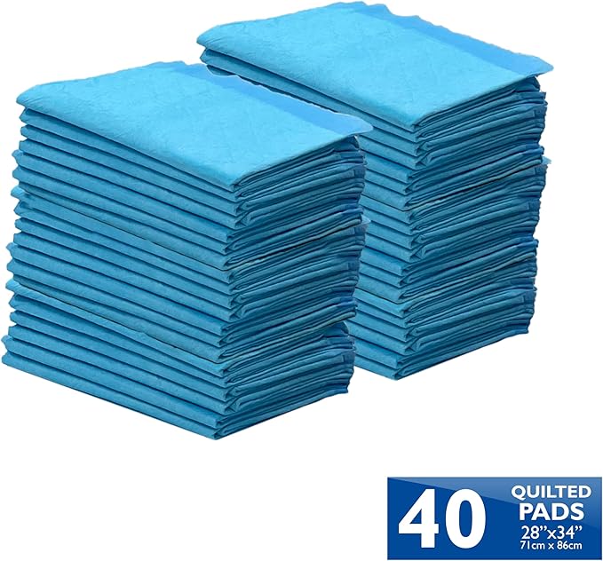 Four Paws Wee-Wee Superior Performance Unscented Extra-Large Pee Pads for Dogs & Puppies, Quilted Leak-Proof Dog Housebreaking Potty Training Floor Protection, 28" x 34", 21 Count
