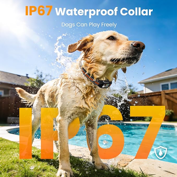 2 in 1 Dog Bark & Shock Collar 2 Pack - 4500FT Training Collar with Remote, Anti Bark & 3 Training Modes Tone Vibration Safe Shock, IP67 Waterproof, Portable Collar Set for 5-120lbs Dogs
