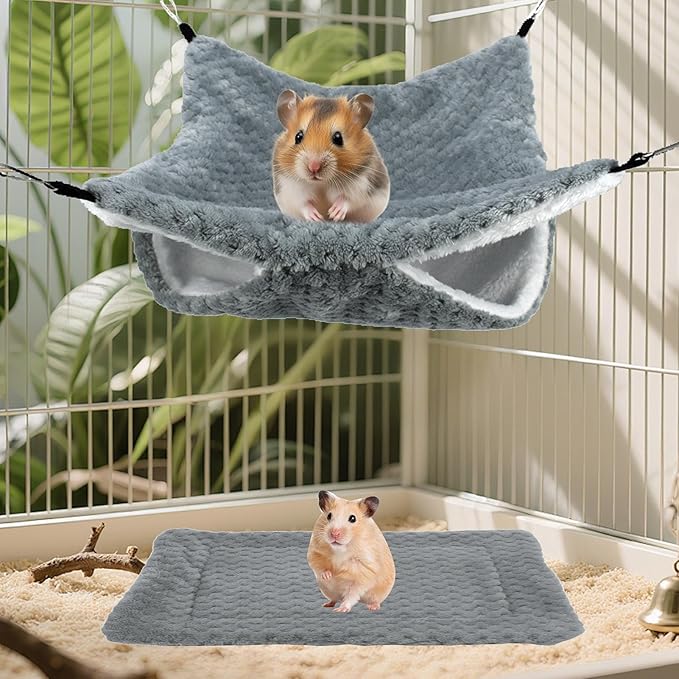 Hamster House | Nest Cave Tunnel Mat | Chinchilla Bed,for Sugar Glider Ferret Cage Sleeping Resting Hiding Playing Climbing Winter