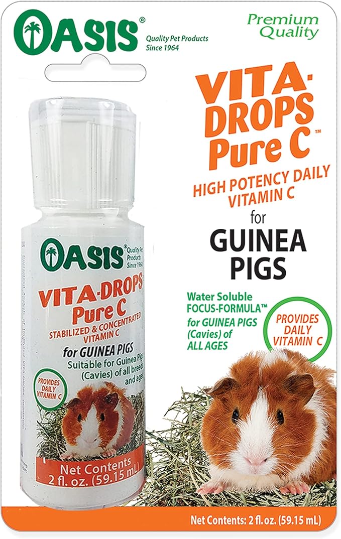 OASIS #80254 Vita Drops-Pure C for Guinea Pig, 2-Ounce, Packaging may vary