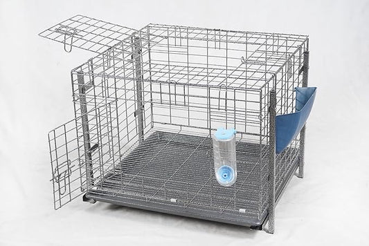Stackable Rabbit Breeding Cage with Feeder and Water Bottle Easy-Clean, 24 x 24 x 16 inches, Guinea Pig Ferret Bunny Hutch