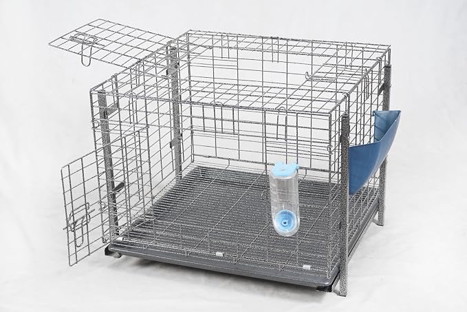Stackable Rabbit Cage with Feeder and Water Bottle, 24 x 24 x 16 inches, Guinea Pig Ferret Bunny Hutch (3)