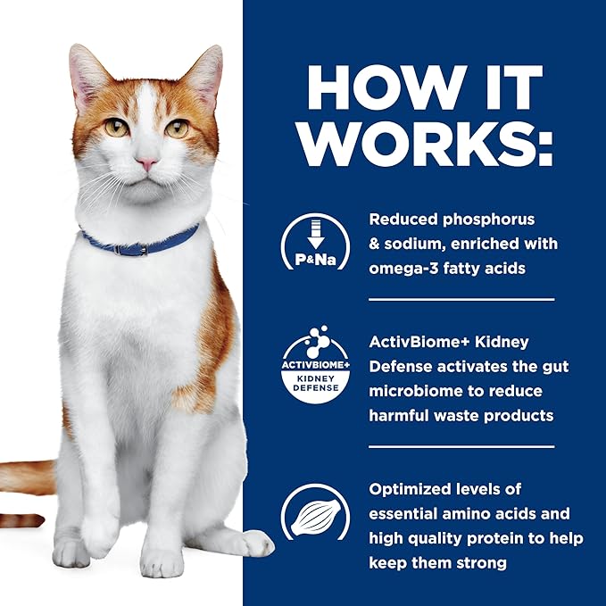 Hill's Prescription Diet k/d Kidney Care Wet Cat Food, Chicken & Vegetable Stew, 2.9 oz. Cans, 24-Pack