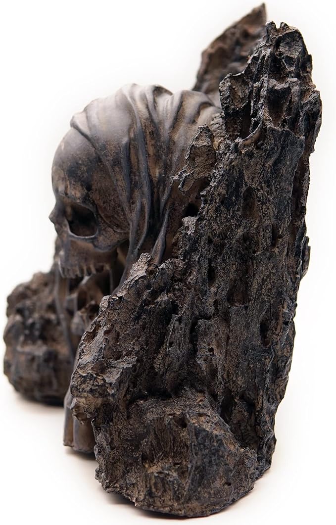 Allcolor Fish Tank Decor Rocks.Aquarium Decoration Model.Easy and Quick Solution for Aquascaping.(Skull Canyon)