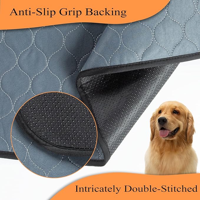 Bunlitent Washable Pee Pads for Dogs 82" x 102", 1 Pack, Reusable Puppy Pads, Dog Training Pads with Quick Dry, Large Anti-Slip Whelping Pad for Pet, Playpen, Incontinence, Housebreaking