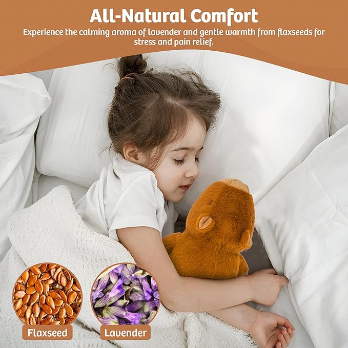 Marysun Microwavable Capybara Stuffed Animal - Weighted Stuffed Animal Plush, Heating Pad, Cozy Gift for Girls|Women|Kids|Elder People, 9.8in, 1.65lb