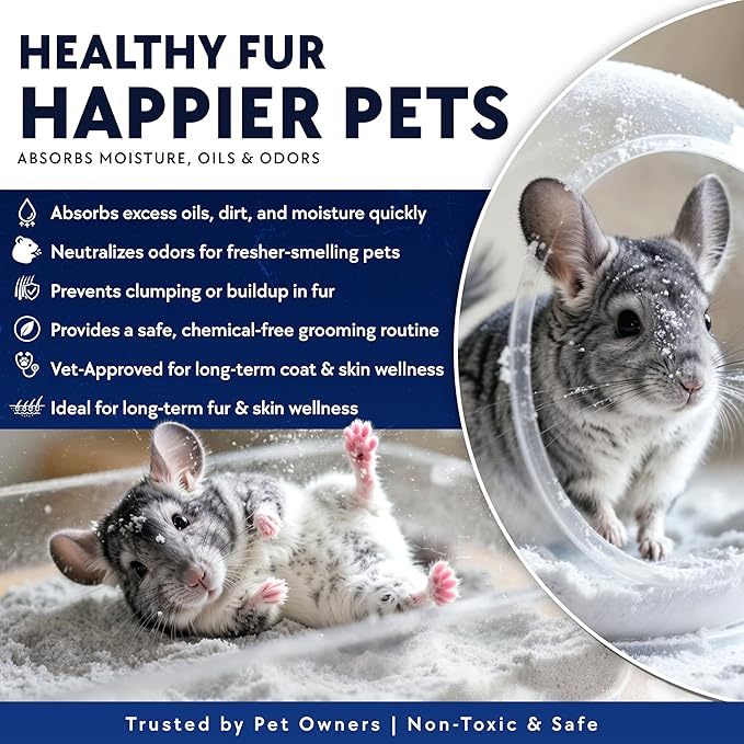 6 LB. Hamster Sand Bath - Dust Free, All Volcanic Ash for Fur Health - Sand Bath for Chinchillas, Gerbils, Mice, Degus & All Small Pets - Made in USA - Hamster Accessories by Billy Buckskin