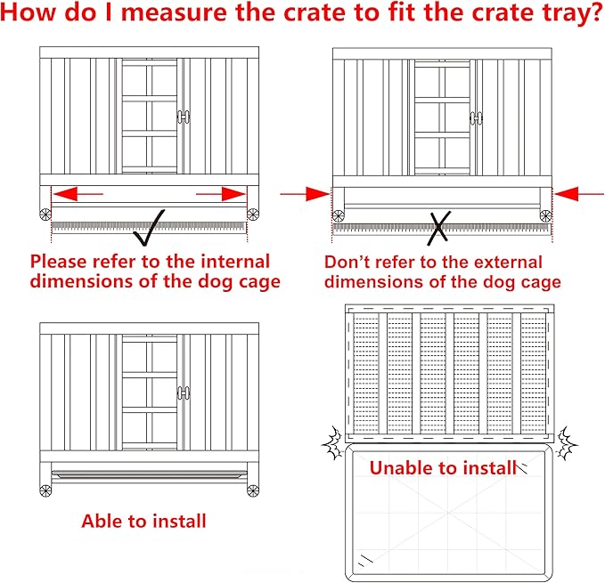 Dog Crate Tray 29" - ChewProof Replacement Pan, Easy to Clean, Easy to Assemble,Ideal for Potty Training - Perfect for Pet Crates & Kennels (Tray 29" fit 31" Crate)