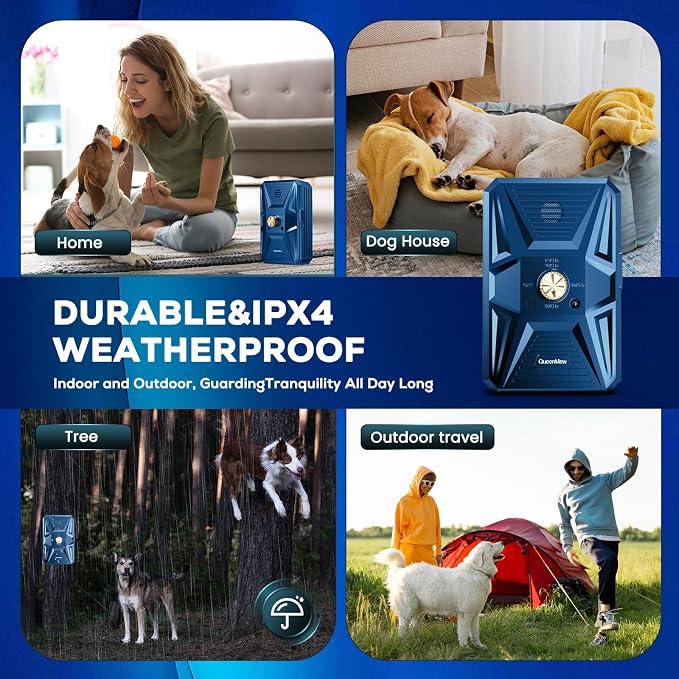 Anti Barking Devices, Auto Ultrasonic Dog Bark Deterrent Devices Long Range 50ft, 3 Modes Rechargeable Bark Box Barking Control Devices, Effective Stop Barking Dog Devices Indoor/Outdoor Training