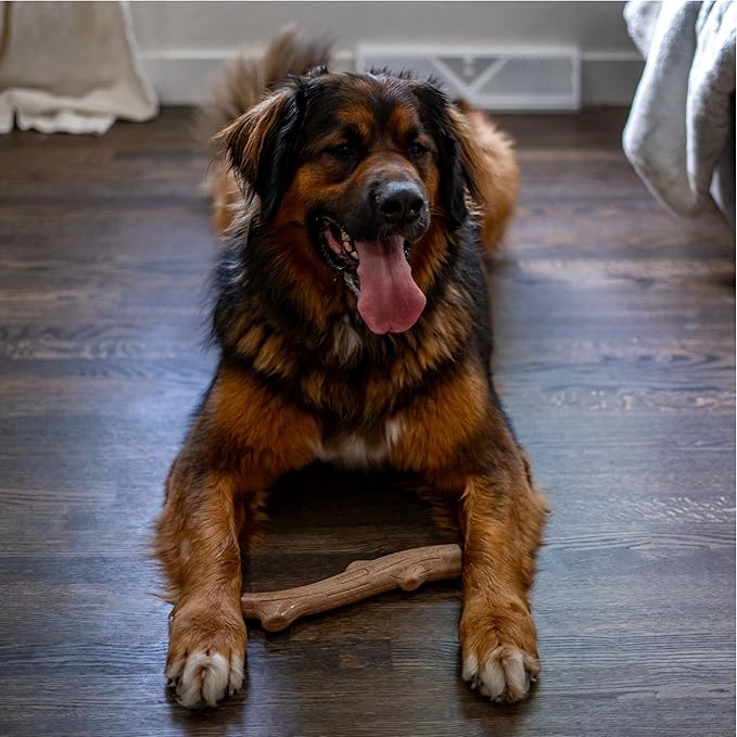 Pupstages Super Dogwood Dog Chew Toy, Made in the USA – Real-Wood Blend, Natural Wood Flavor & Texture, Moderate Chewers, Large, 11"