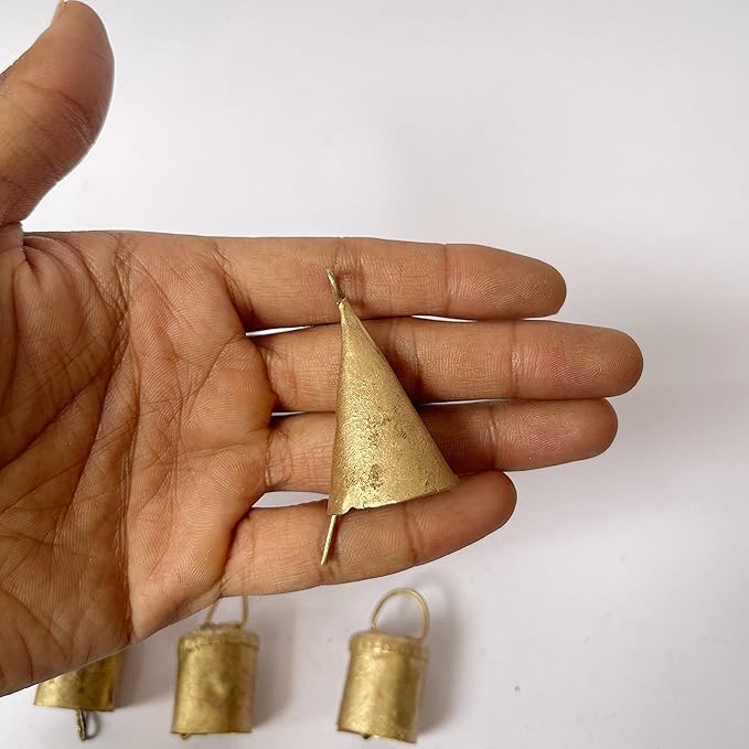 10 Pcs 1.75 Inch Bells for Crafts , Home Decor , Christmas Bell Ornaments , Christmas Bell Decorations , Christmas Bells for Decoration - Vintage Jingle Bells Small Gold Bell Witch Cow Bells