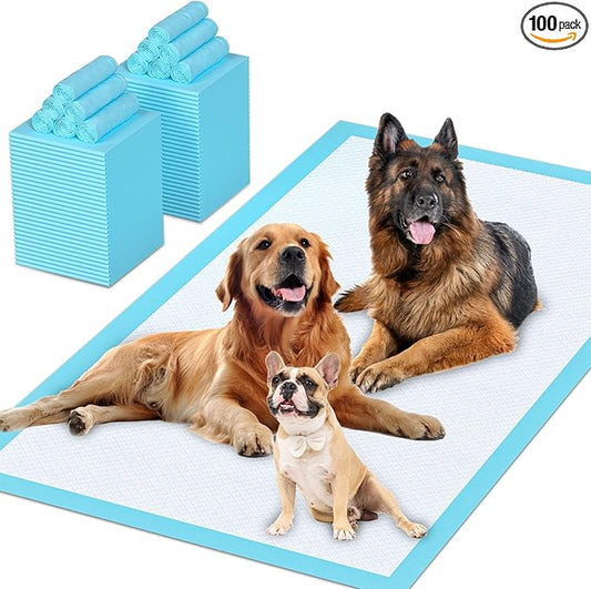 Puppy Pee Pads for Dogs Extra Large 32"x40" 100 Count, Super Absorbent & Quick-Dry, Thicken Disposable Potty Training Pads for Doggie Cats Rabbits, Leakproof Pet Piddle Pad