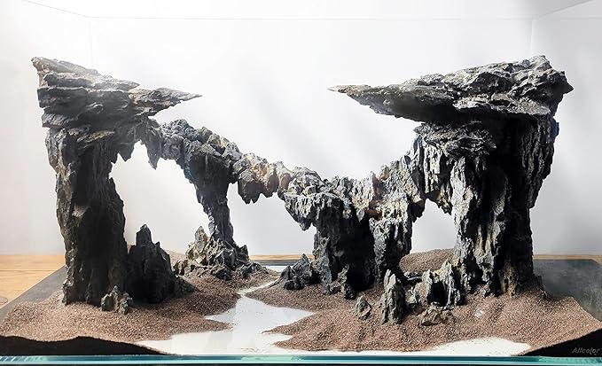 Allcolor Fish Tank Decor Rocks.Aquarium Decoration Model.Easy and Quick Solution for Aquascaping.(Twilight)