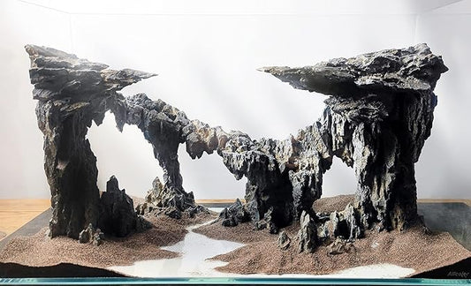 Allcolor Fish Tank Decor Rocks.Aquarium Decoration Model.Easy and Quick Solution for Aquascaping.(Twilight)