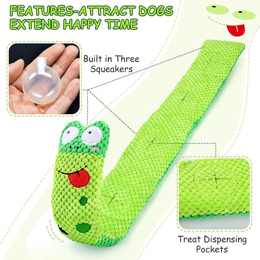 Letsmeet Squeak Dog Toys for Stress Release & Boredom Relief, Dog Puzzle IQ Training, Snuffle Foraging Instinct Training - Suitable for Small, Medium & Large Dogs