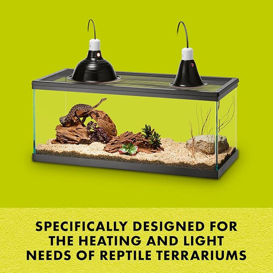 Zilla Pet Reptile Premium Heat Lamp Reflector Dome Fixture, 8.5 Inches
