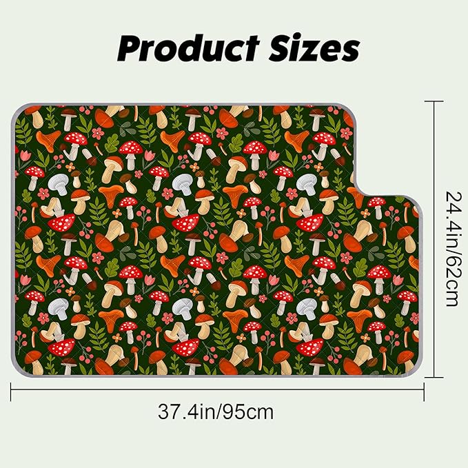 Bienbee Ferret Cage Liner Set, Waterproof Ferrets Cage Accessories for Small Animals Rats Chinchillas Hedgehogs Ferrets(Green Mushroom,Top Pan Liner)