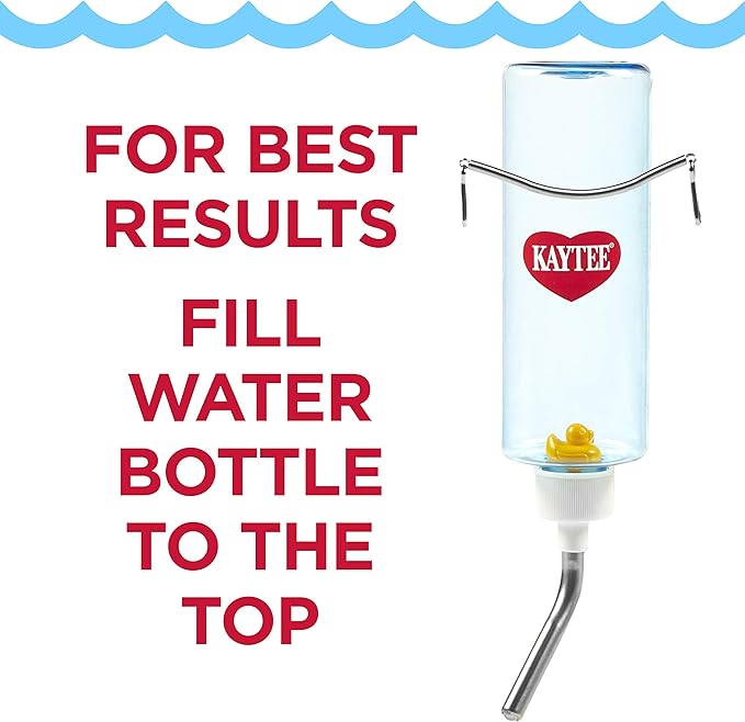 Kaytee Clear View Water Bottle for Pet Gerbils, Hamsters & Mice, 8 oz