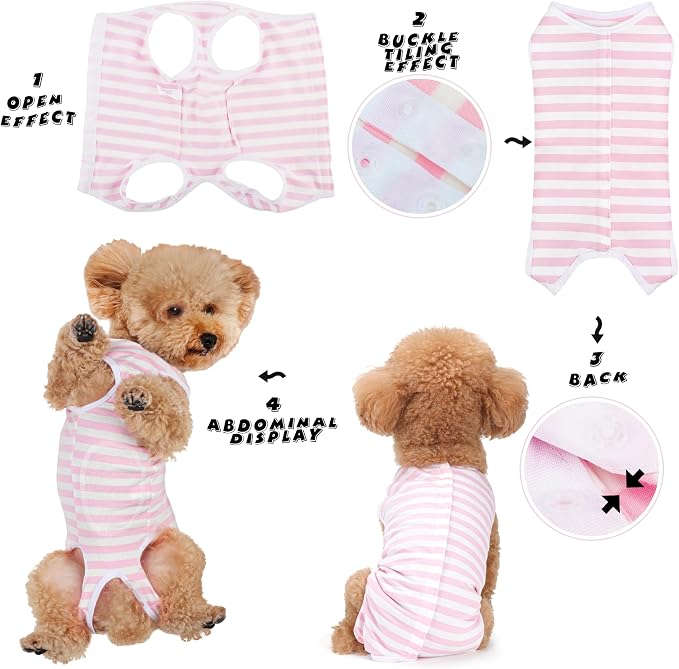 Comprehensive Post Surgery Dog Recovery Suit Ensuring Ultimate Comfort Unrestricted Mobility: Premium Cotton Protective Wound Care Shirt for Puppies Purple XS