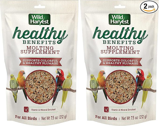 Wild Harvest Healthy Benefits Molting Supplement, 7.5 Oz., for All Birds (Pack of 2)