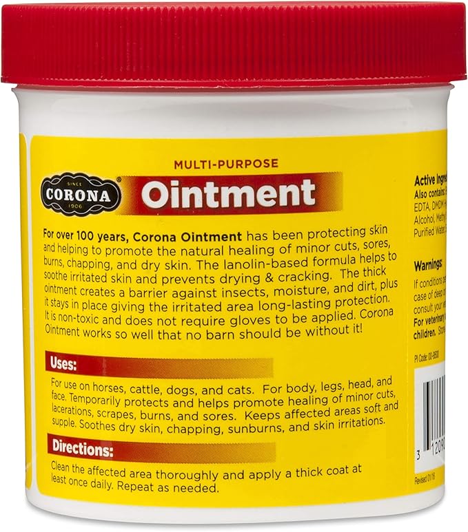 Corona Horse Ointment 14 oz – Multi-Purpose Soothing Relief for Hooves, Skin, Joints, and Muscle Care