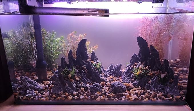 AWXZOM “Soul Valley” Aquarium Ornaments Aquarium Decoration Model Kits, Include 7 pcs Resin Imitation Stone