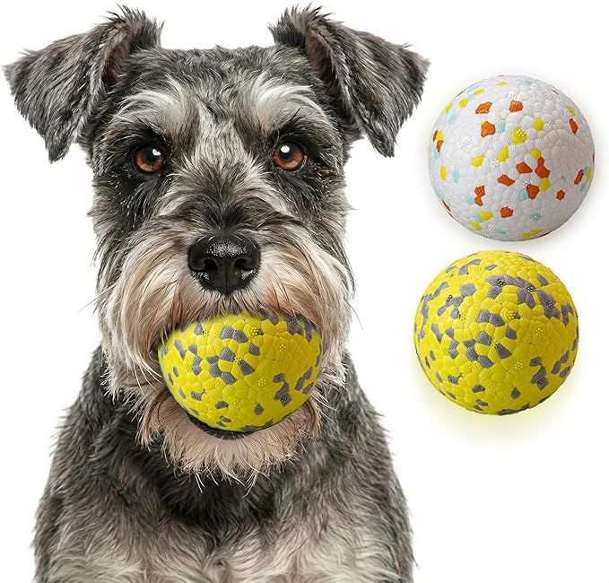 Dog Ball Toys Dog Tennis Ball for Aggressive Chewers Indestructible Bouncy Lightweight Water Toy Fetch Ball for Large Medium and Small Dog