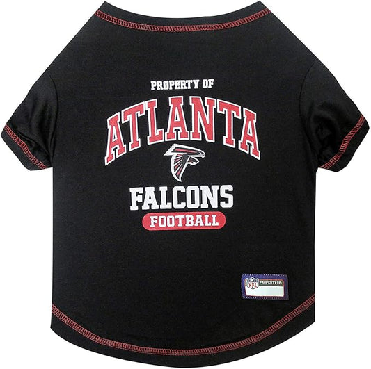 NFL Atlanta Falcons Dog T-Shirt for Pets, Size Small. Officially Licensed Pet Shirt with Team Logo, Soft Stretchable Comfort Fit Apparel for Dogs & Cats