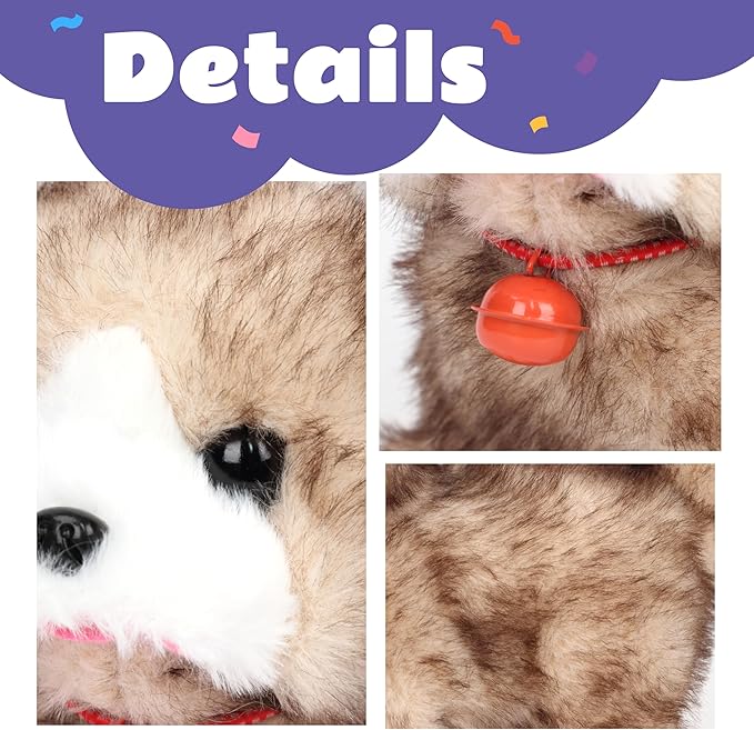 Walking Yellow Cat Animal Talking Wagging Nodding Educational Plush Toy Electric Interactive Animated Plushies for Girls Boys Birthday